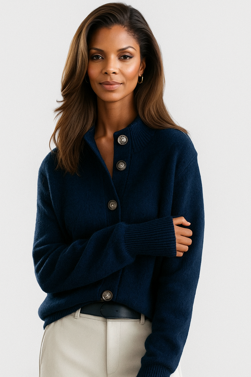 Classic Women's Button-Up Cardigan for Ultimate Comfort
