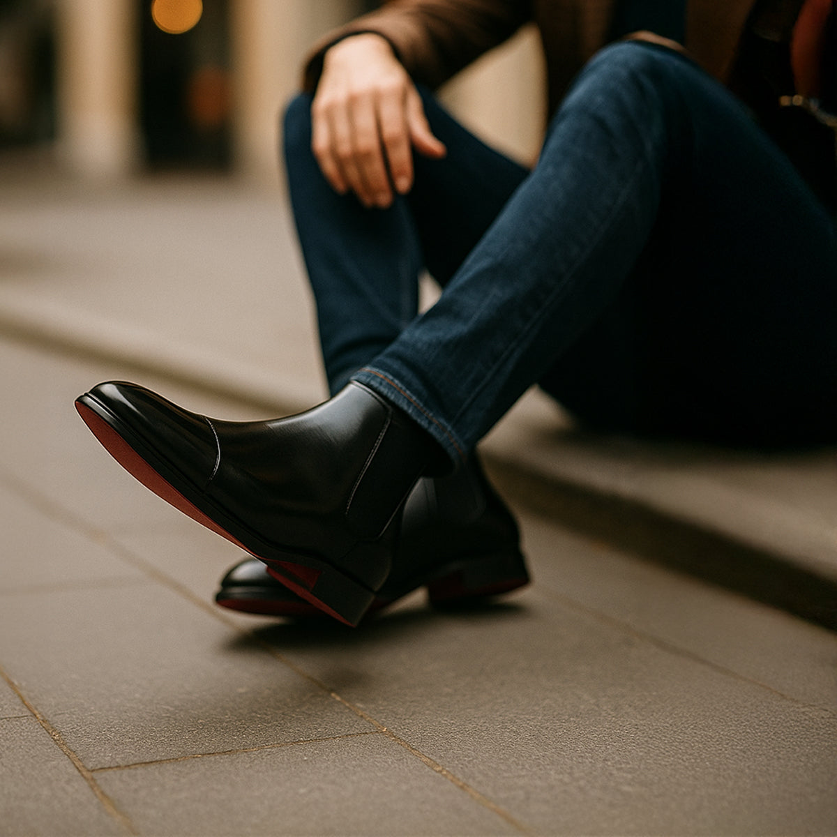 Stylish Classic Men's Faux Leather Chelsea Boots