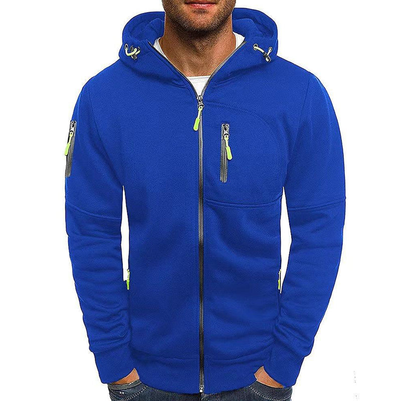 Men's Breathable Zip-Up Hoodie - Comfortable Sweatshirt