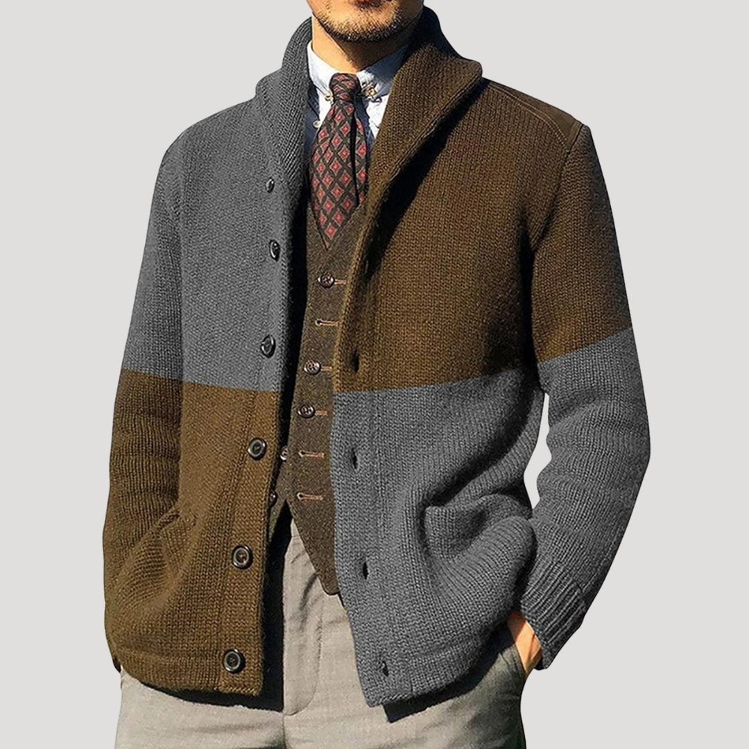 Men's Shawl Collar Wool Cardigan - Stylish Winter Coatigan