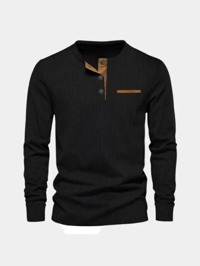 Men's Luxurious Corduroy Long Sleeve Shirt - Stylish and Comfortable Top
