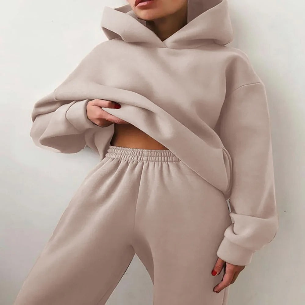 Women's Hoodie and Joggers Set - Two-Piece Outfit