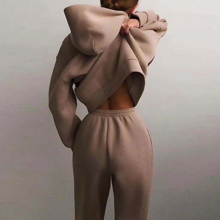 Women's Hoodie and Joggers Set - Two-Piece Outfit