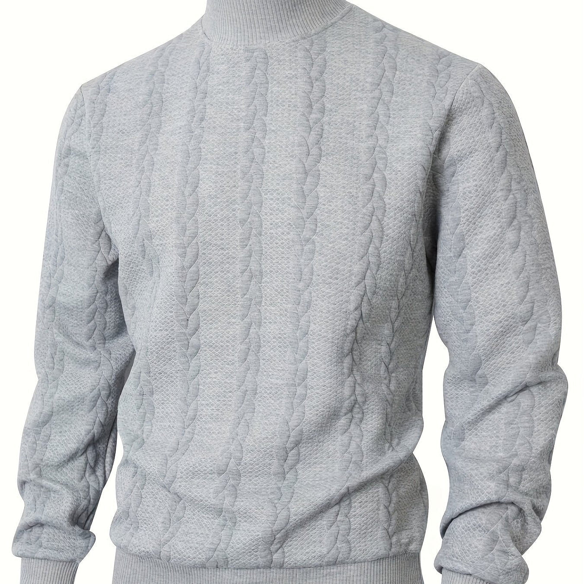 Brennan | Cozy Textured High-Neck Sweatshirt