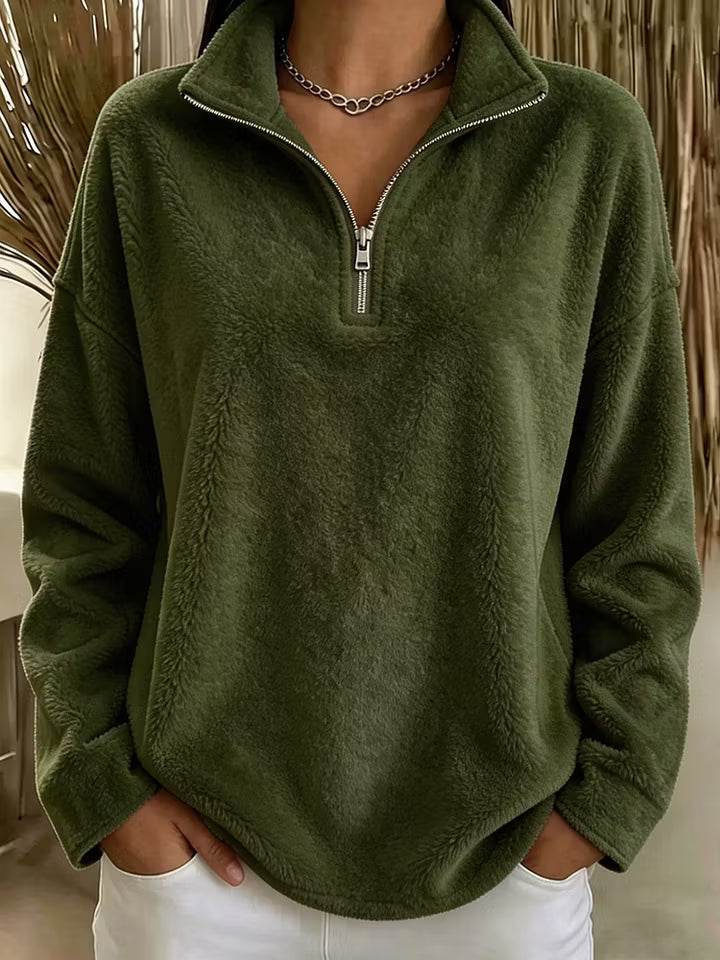 Cozy Women's Half-Zip Fleece Pullover
