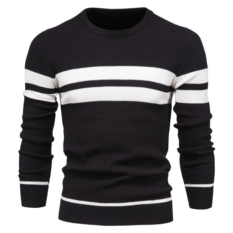 Casual Striped Jumper for Men with Regular Fit