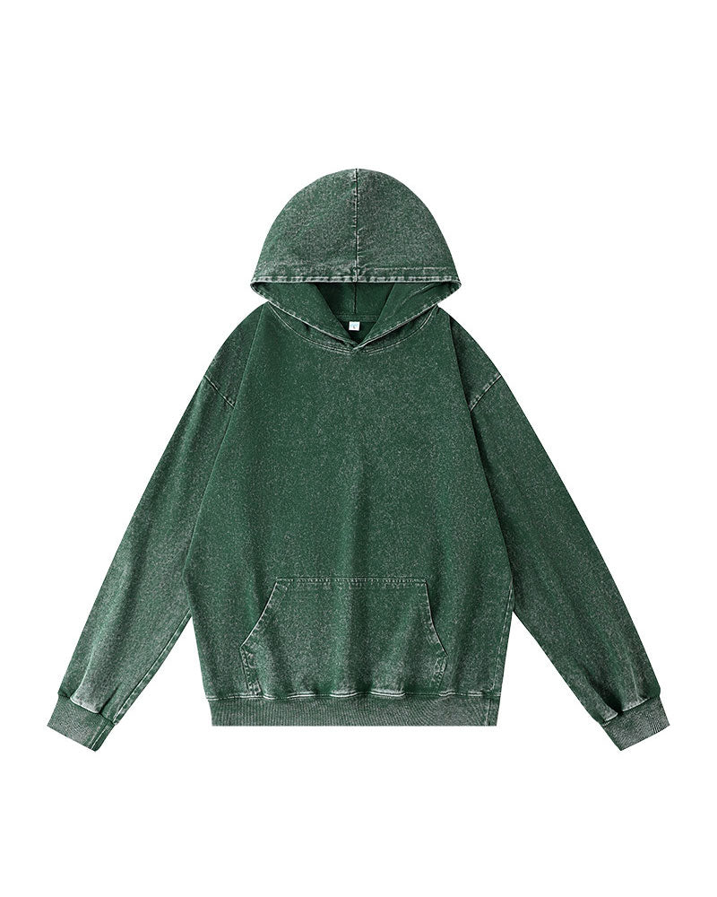 Relaxed Fit Solid Pocket Hoodies