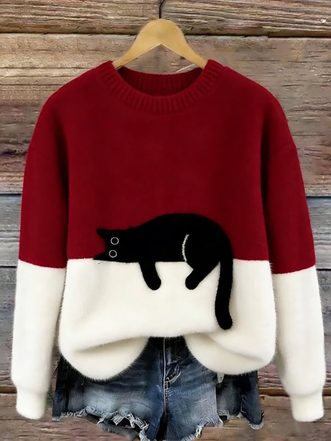 Women's Relaxed Patterned Pullover