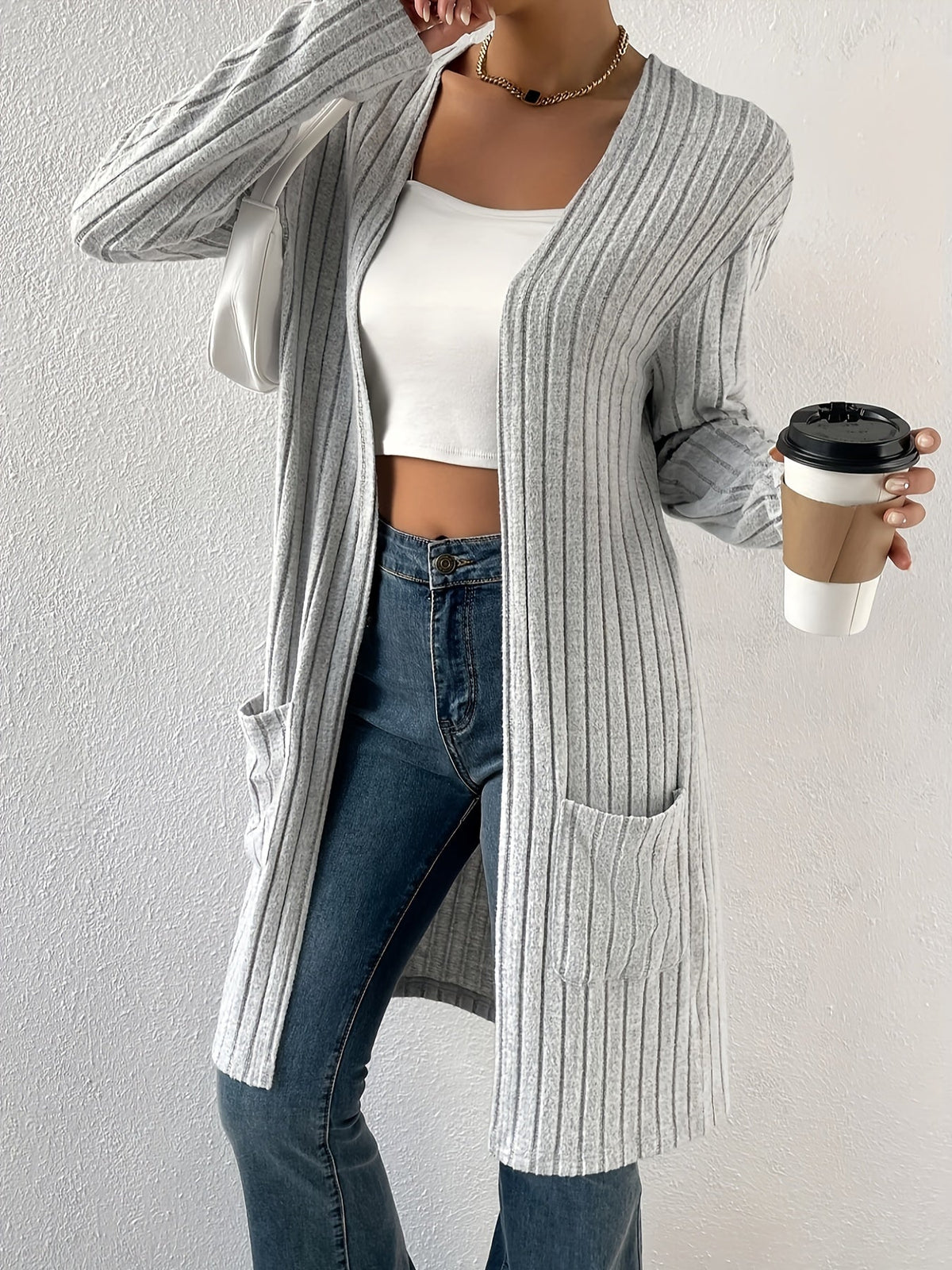 Lenora | Textured Open-Front Cardigan