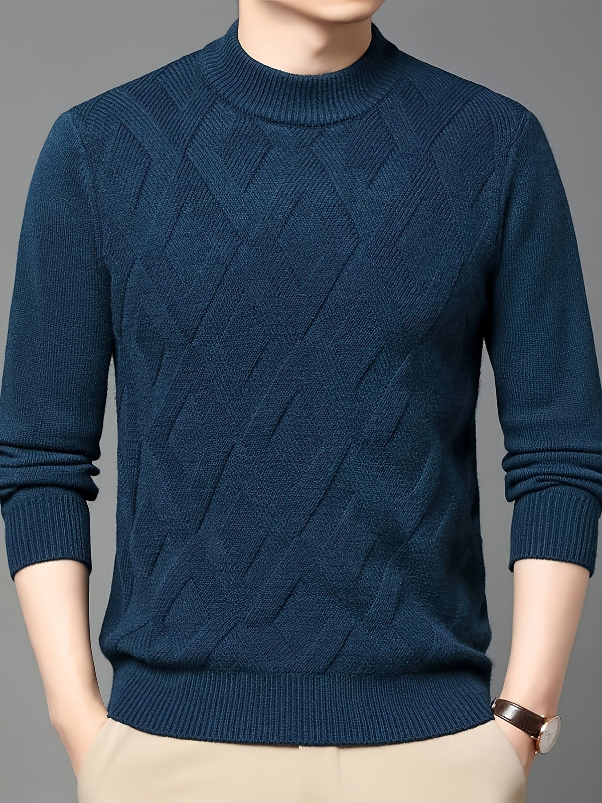 Leland | Textured Mock Neck Sweater