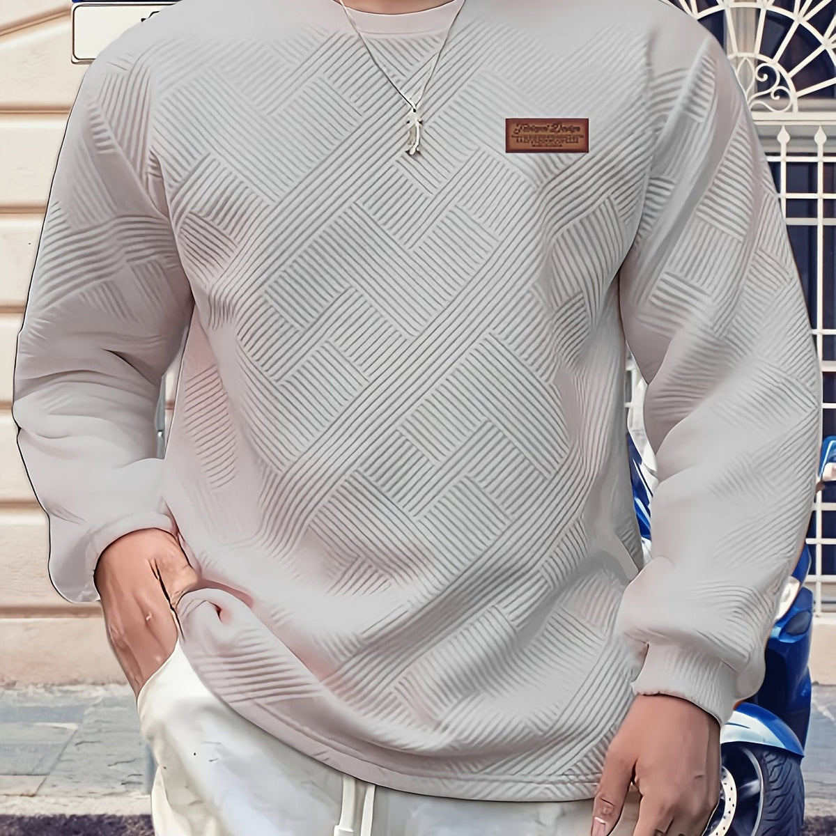 Camden | Textured Crew Neck Pullover