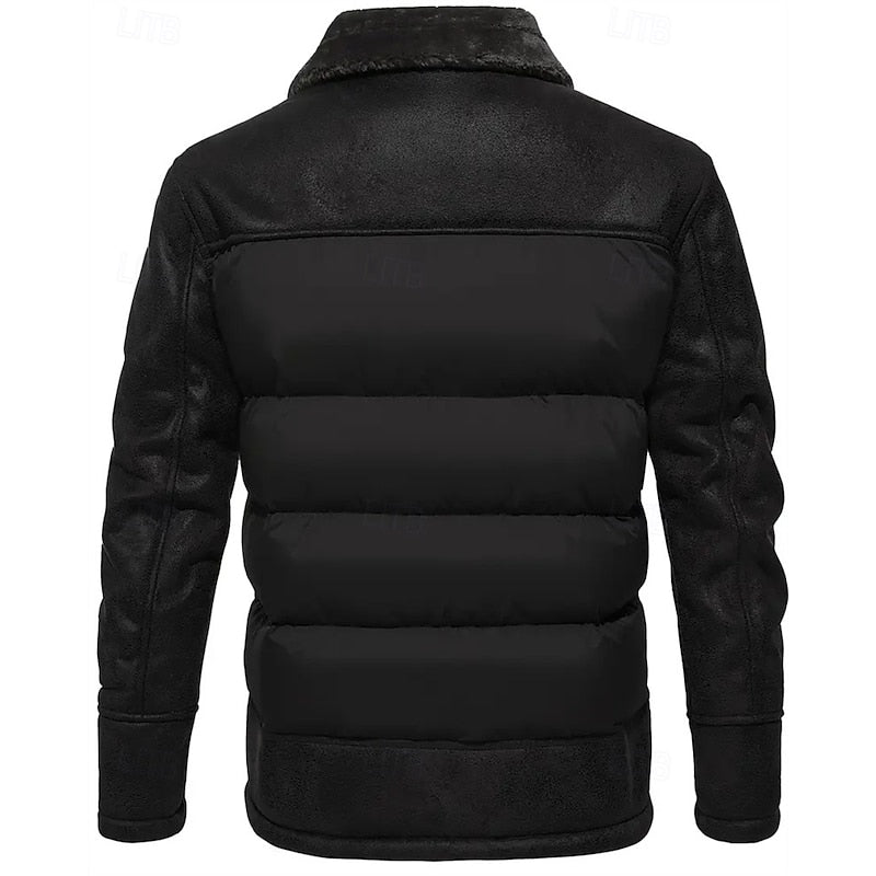 Reuben | Quilted Puffer Jacket with Fur Collar