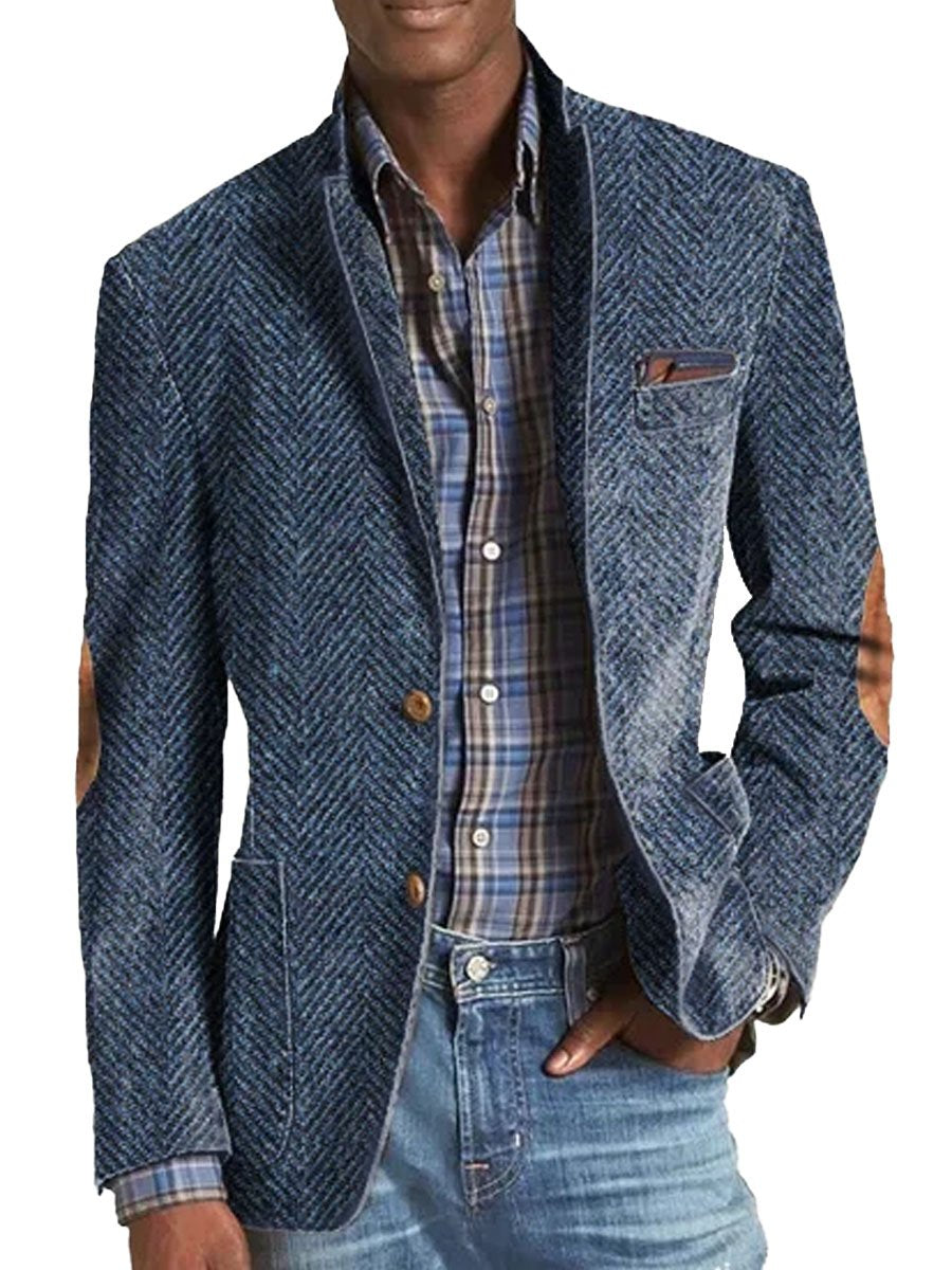 Men's Herringbone Pattern Blazer