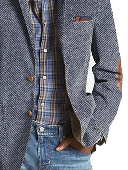Men's Herringbone Pattern Blazer