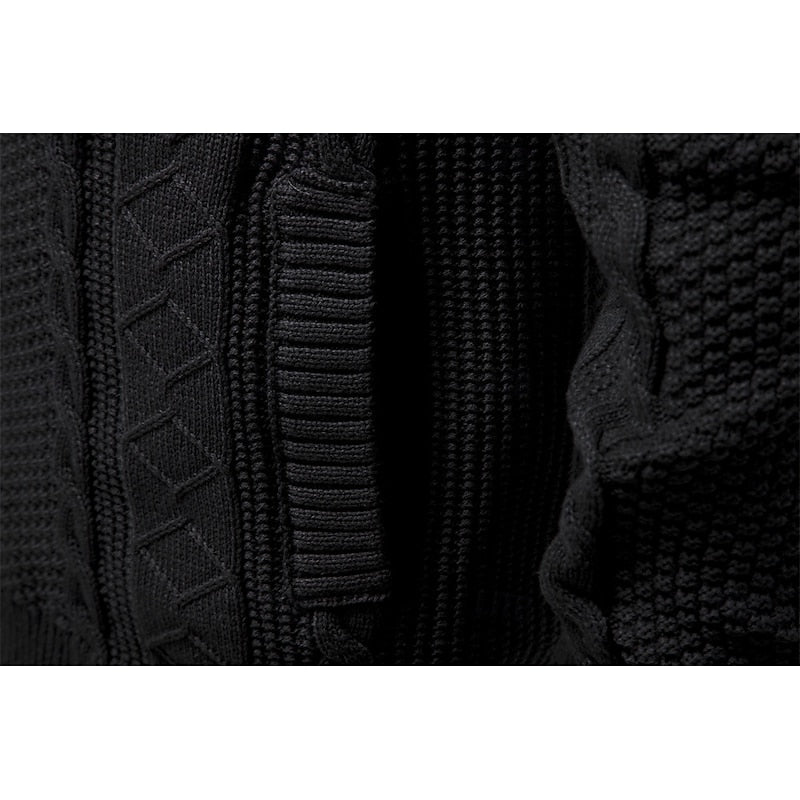 Clive | Zip-Up Cable Knit Cardigan