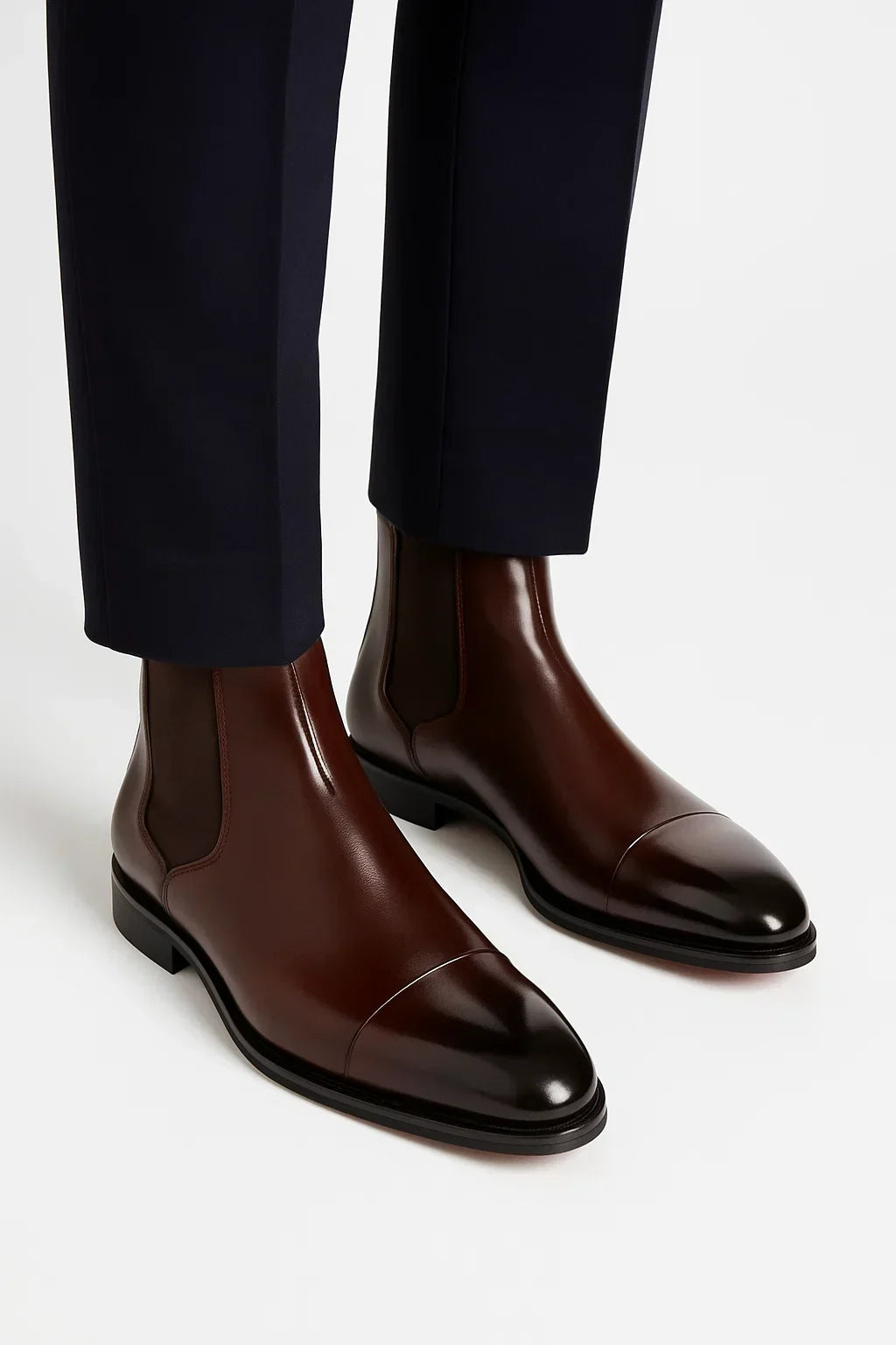 Men's Chelsea Boots Premium Leather Comfortable for Daily Use