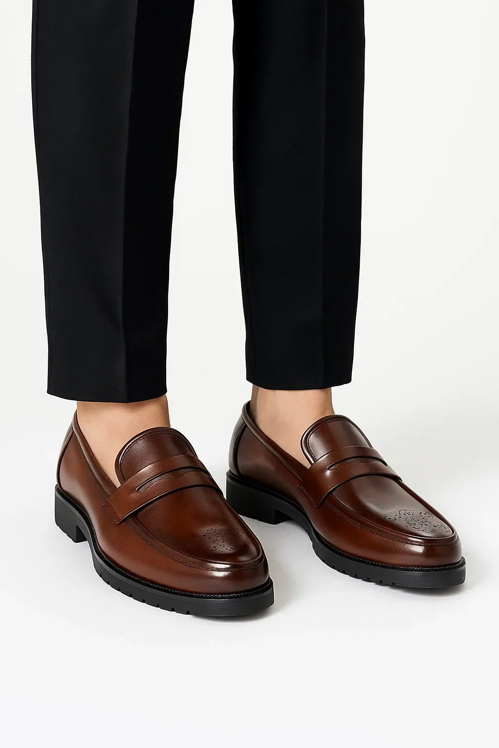 Men’s Oxford Shoes Leather Breathable Round Toe Formal