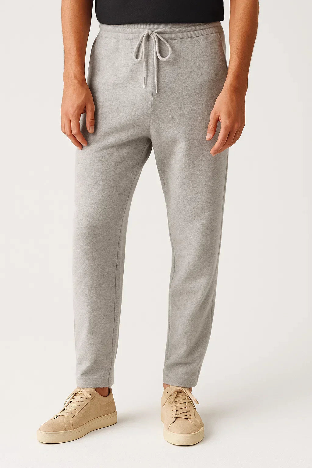 Men's Merino Wool High Waist Thick Casual Warm Trousers