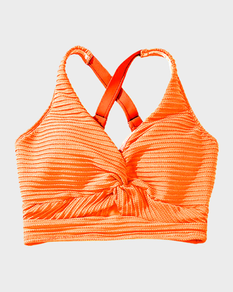 Ribbed High-Waisted Bikini Set for Women