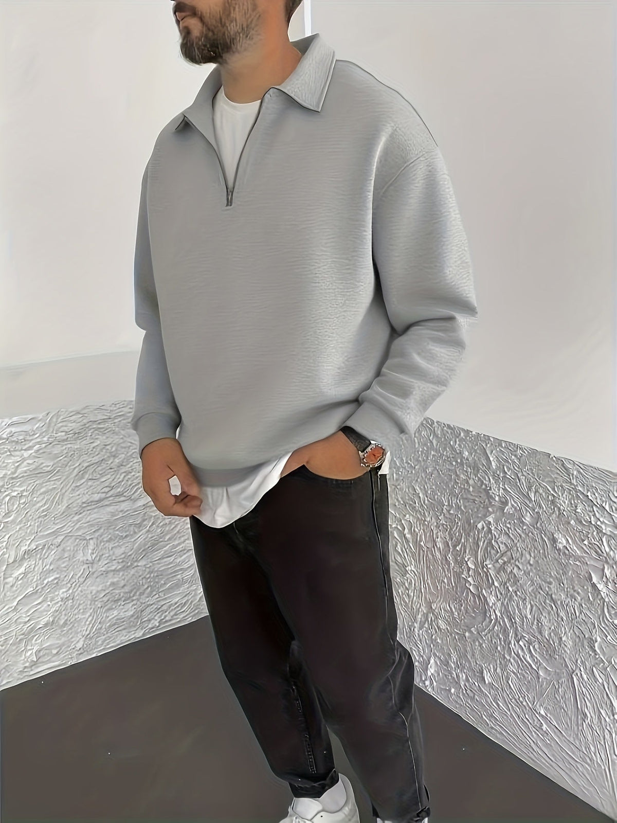 Gideon | Half-Zip Sweatshirt with Collar