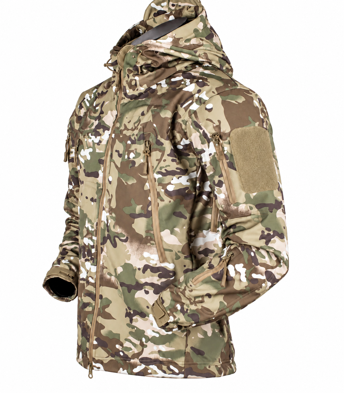 Windbreaker jacket with fleece lining