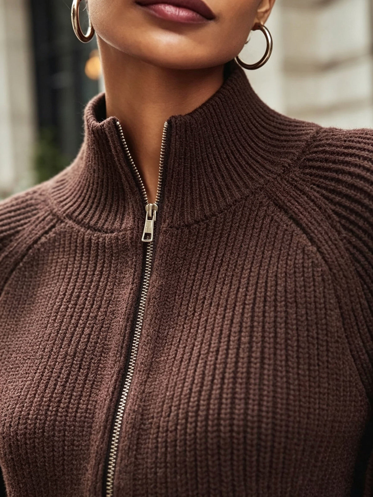 Anthea | Short Zip-Up Cardigan