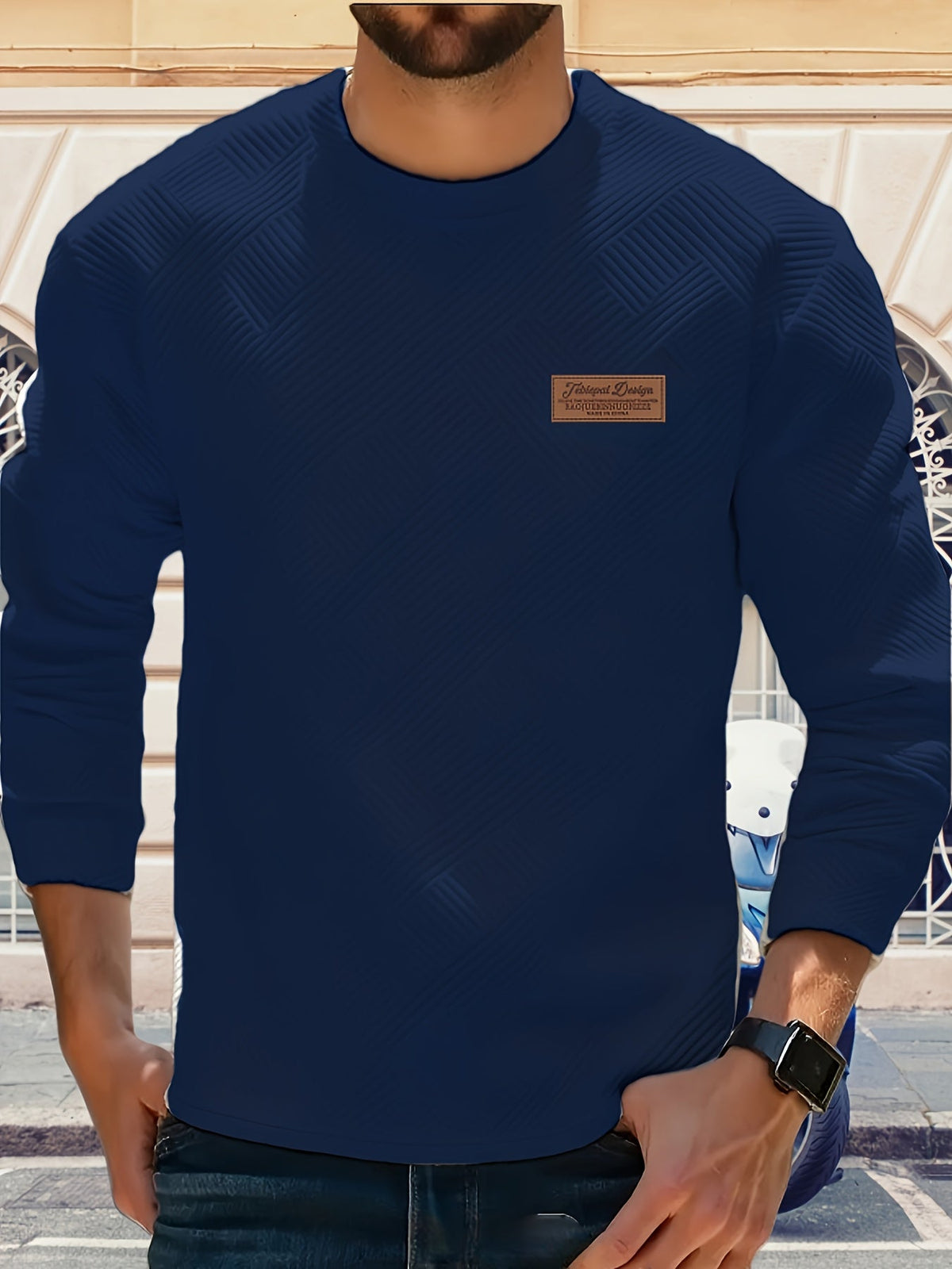 Camden | Textured Crew Neck Pullover