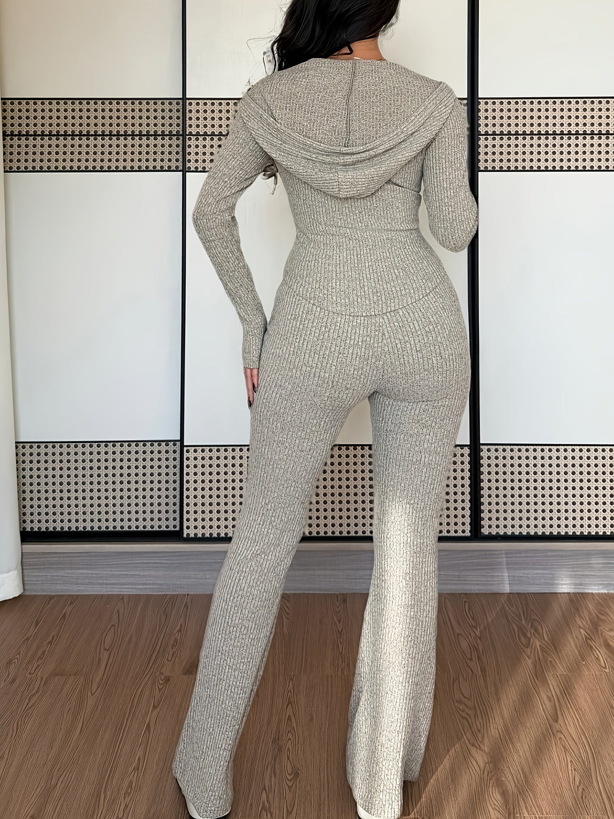 Lorna | Ribbed Zip-Up Two-Piece Ensemble