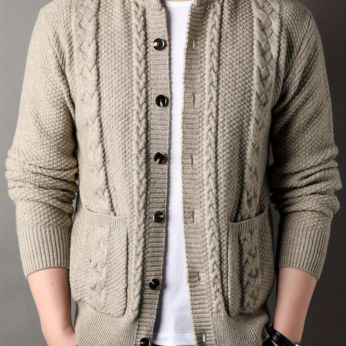 Percival | Textured Button-Up Cardigan