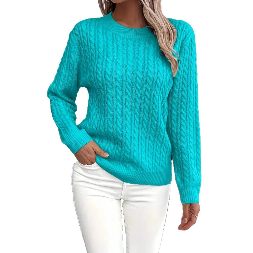 Anna | Soft and Elegant Round Neck Cable Knit Jumper