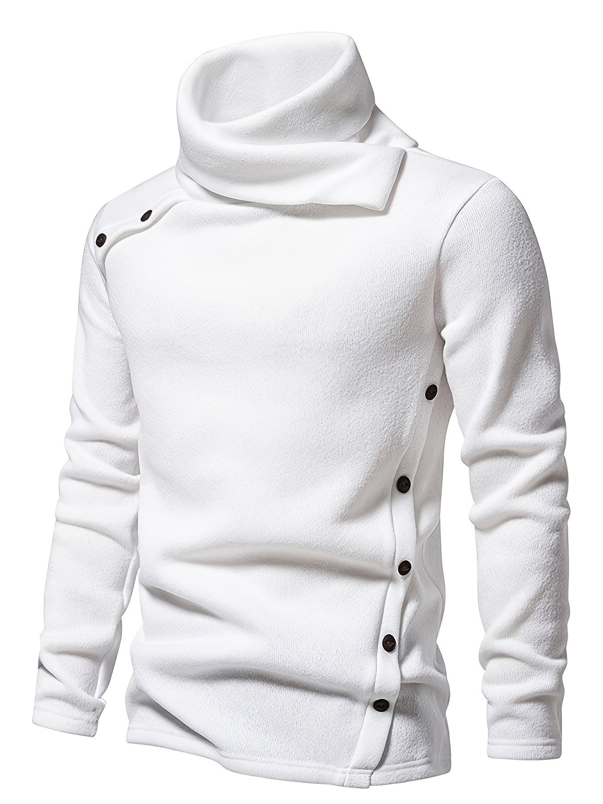 Marcus | Relaxed Neck Button-Up Sweater