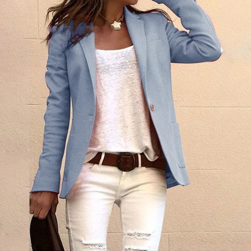 Slim Fit Blazer for Women with Classic Lapels