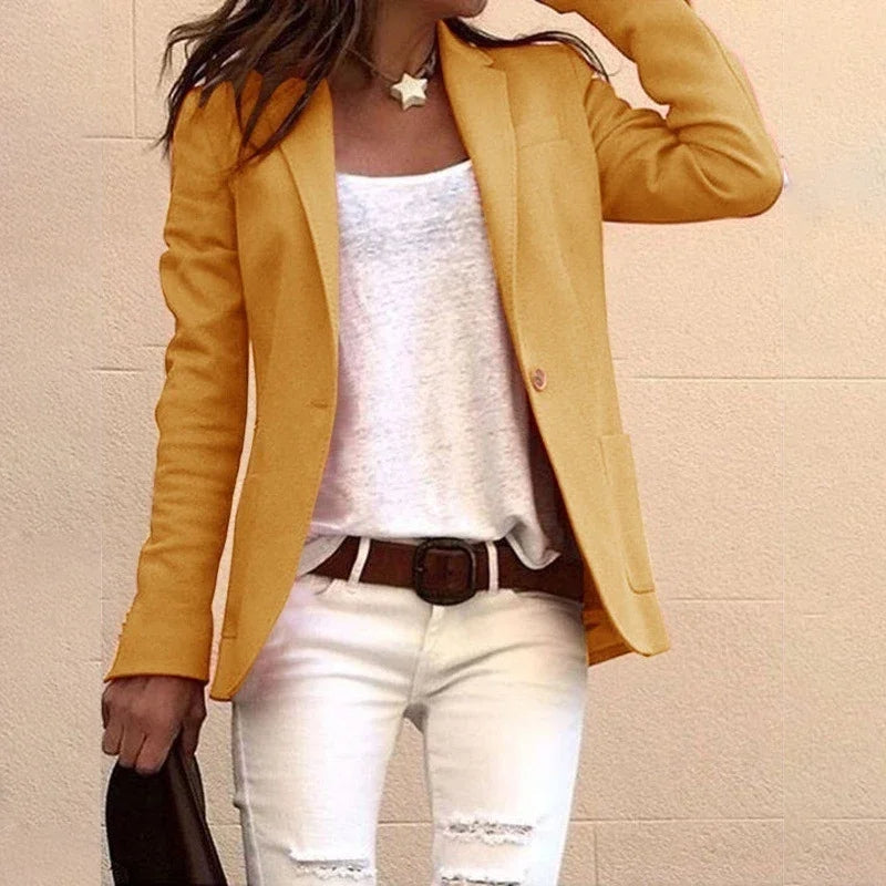 Slim Fit Blazer for Women with Classic Lapels