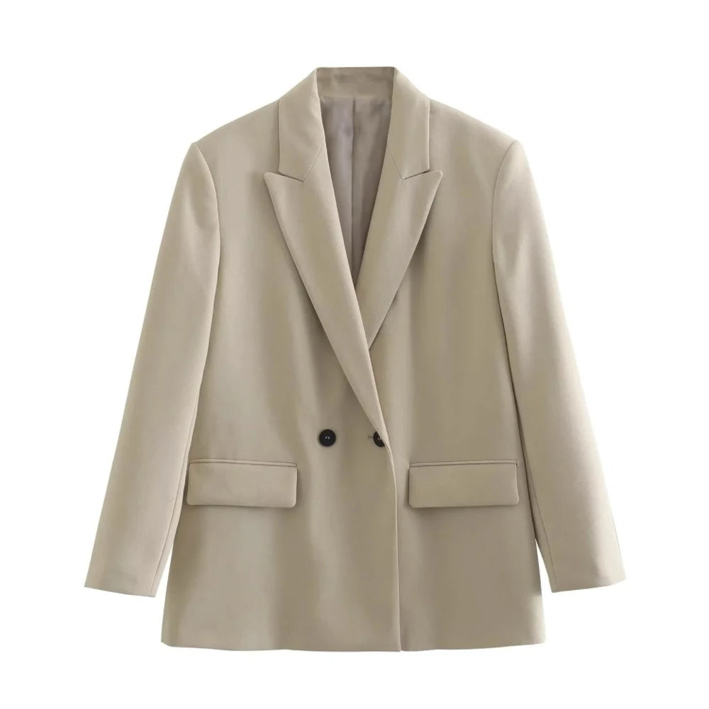 Blazer for Women with Double-Breasted Buttons and Regular Fit