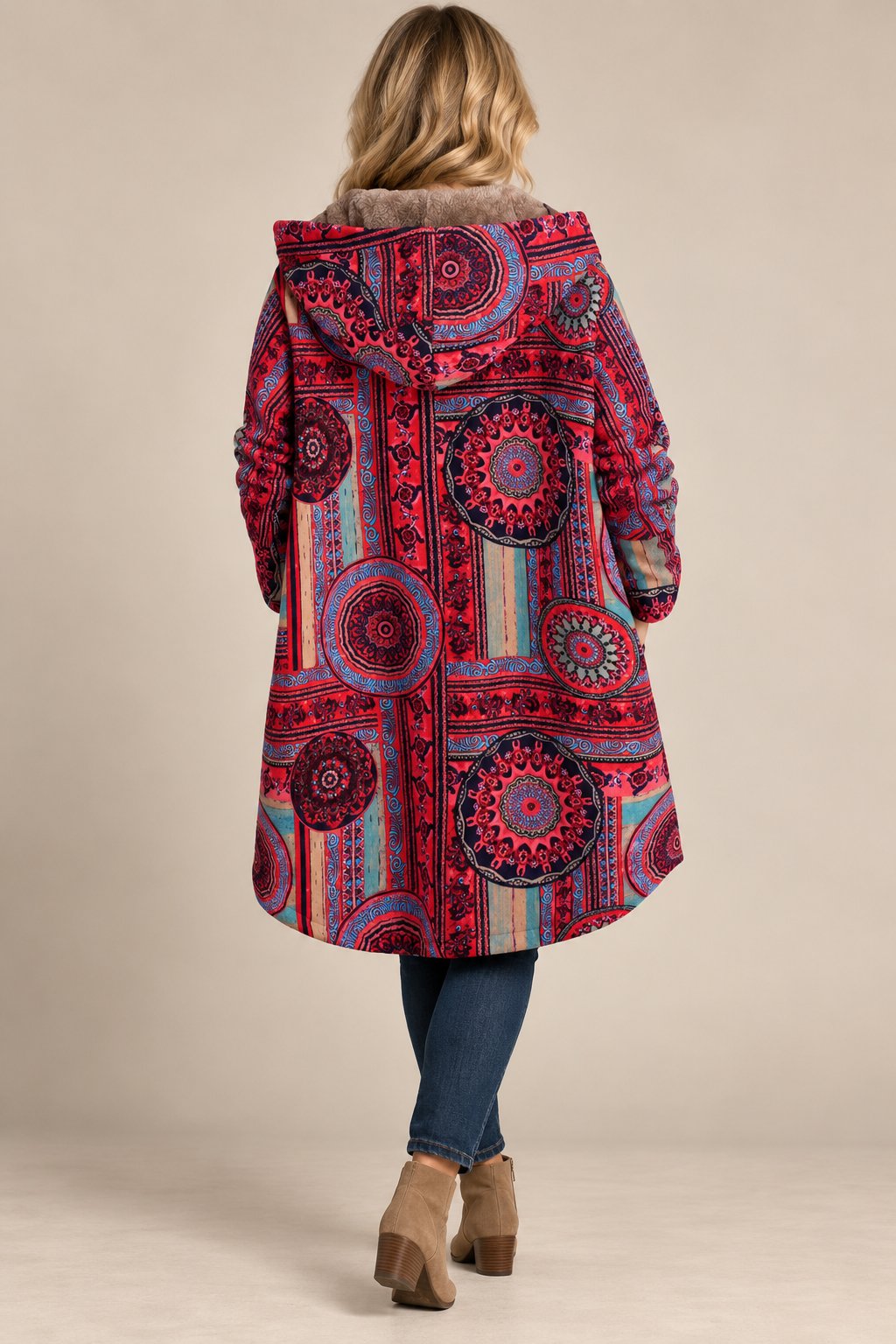 Women's Bohemian Floral Winter Coat