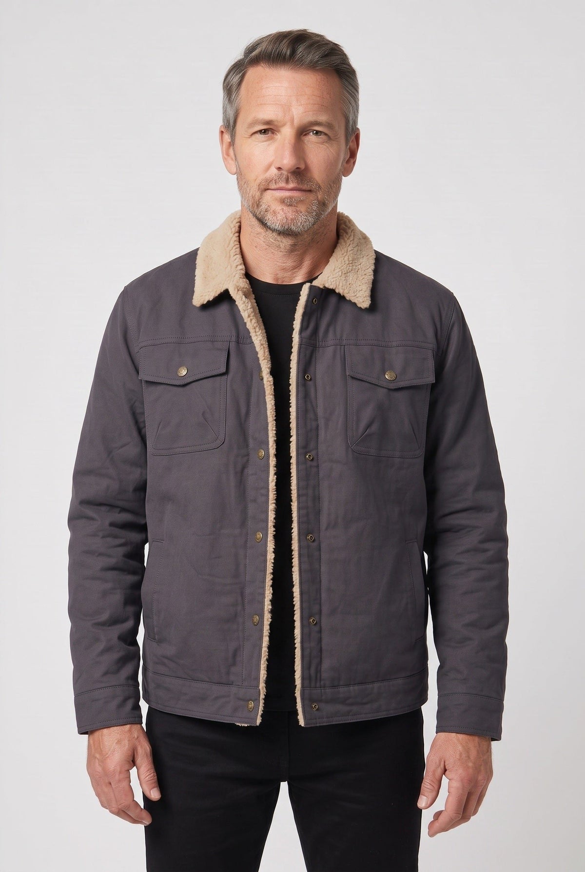 Men's Bomber Jacket with Cozy Fleece Collar