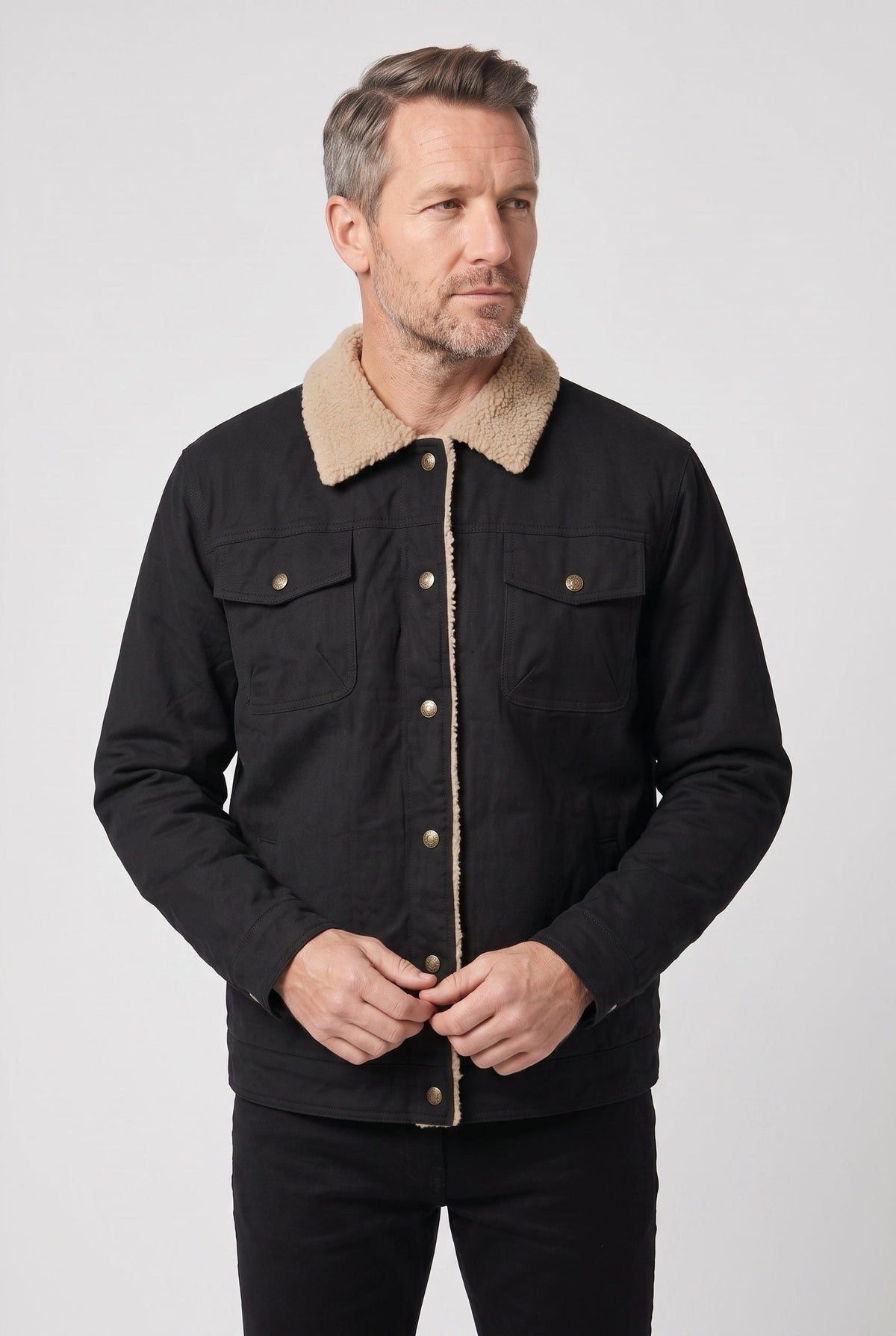Men's Bomber Jacket with Cozy Fleece Collar