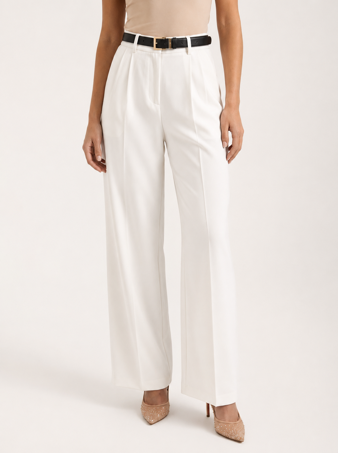 Ladies' High Waist Wide Leg Trousers Casual Formal