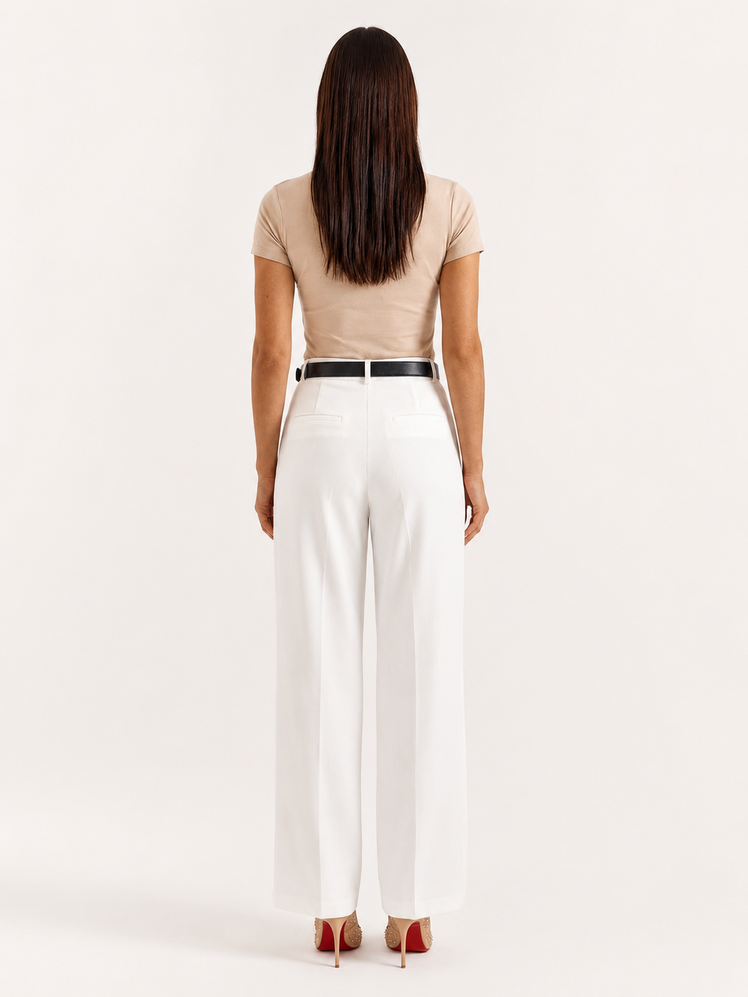 Ladies' High Waist Wide Leg Trousers Casual Formal