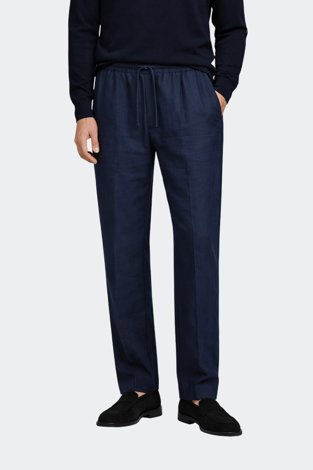 Men's Relaxed Fit Linen Casual Summer Trousers