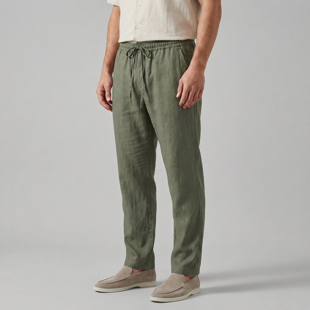 Summer Trousers with Wide Legs for Men