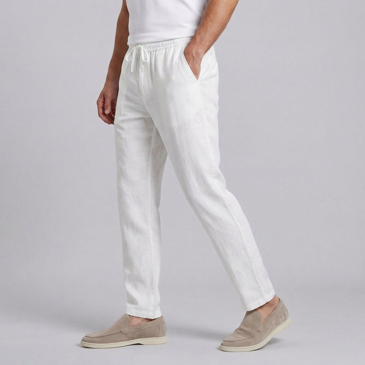 Summer Trousers with Wide Legs for Men