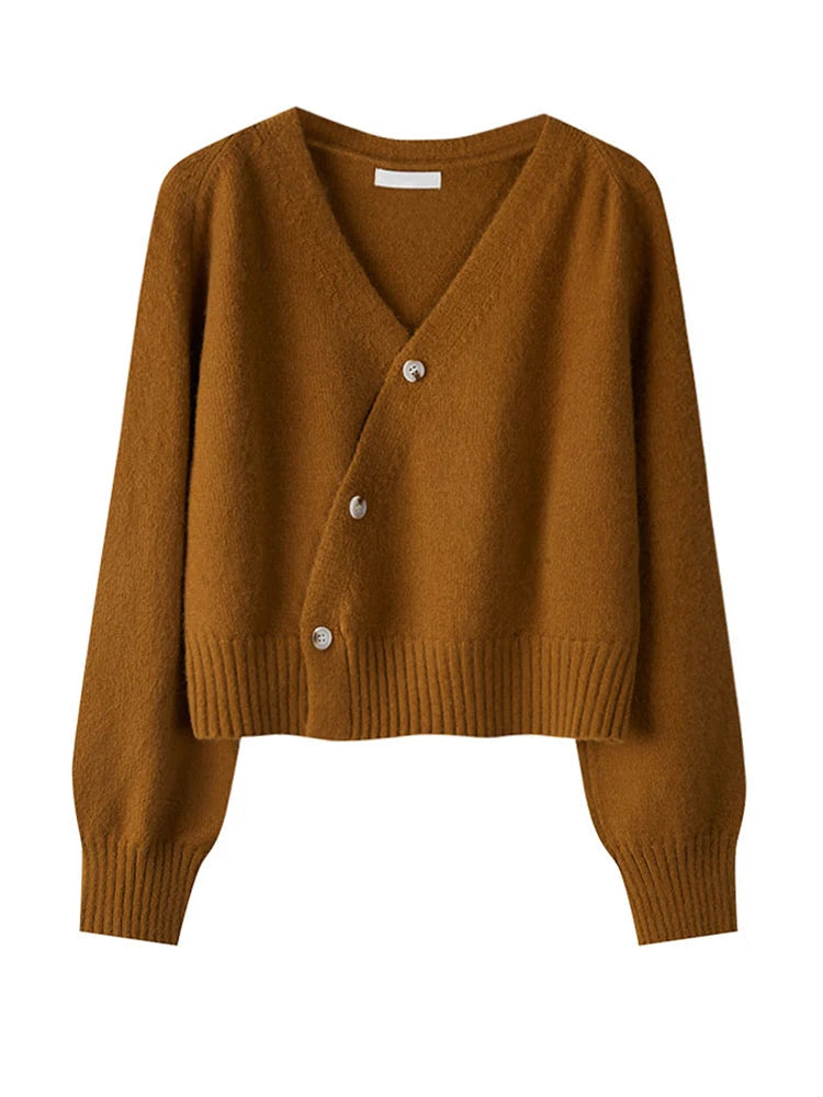 Women's V-Neck Relaxed Fit Cardigan