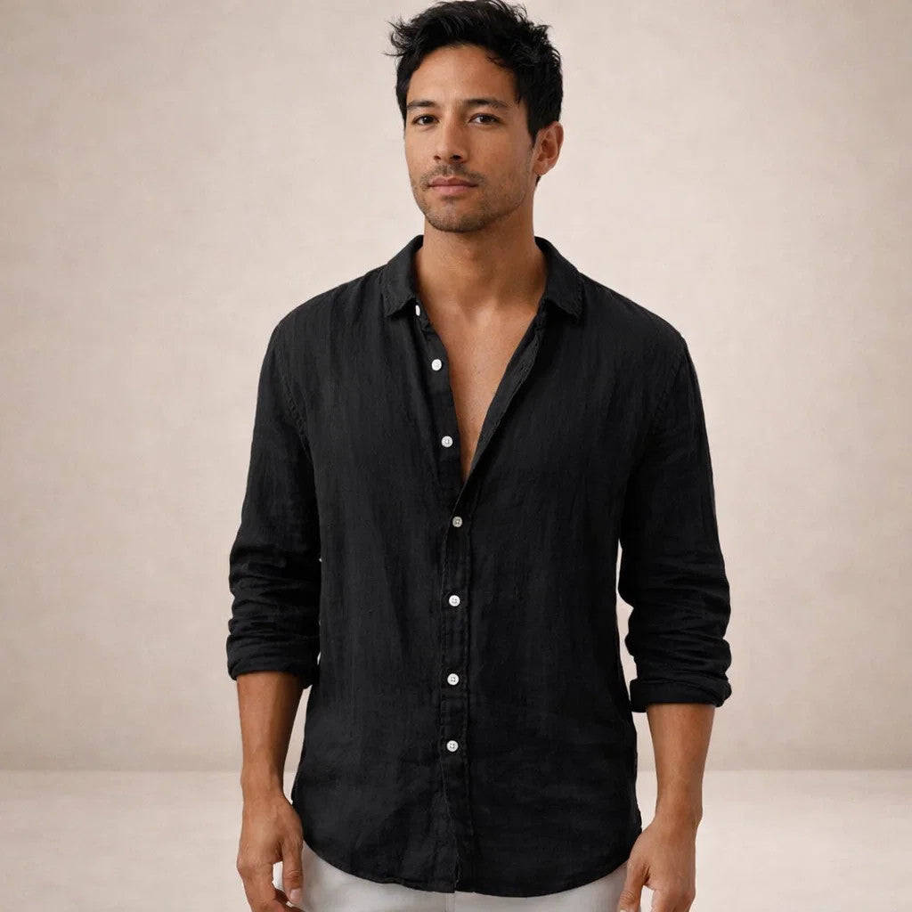 Regular Fit Linen Summer Shirt for Men