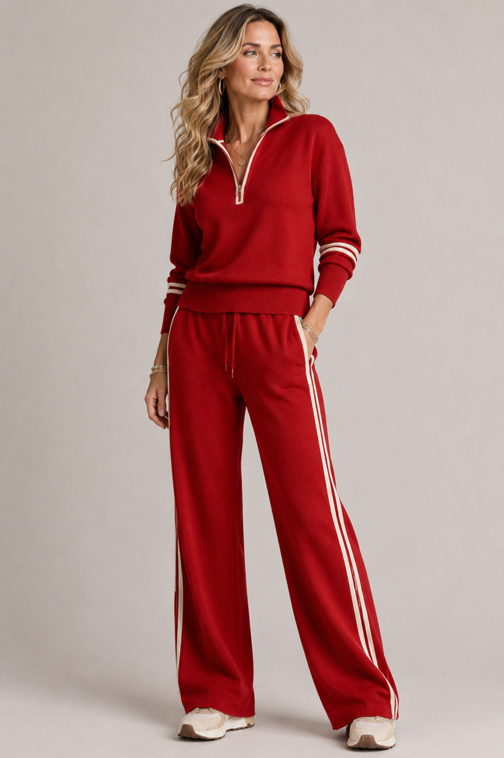 Serena - Zip Sweater Set