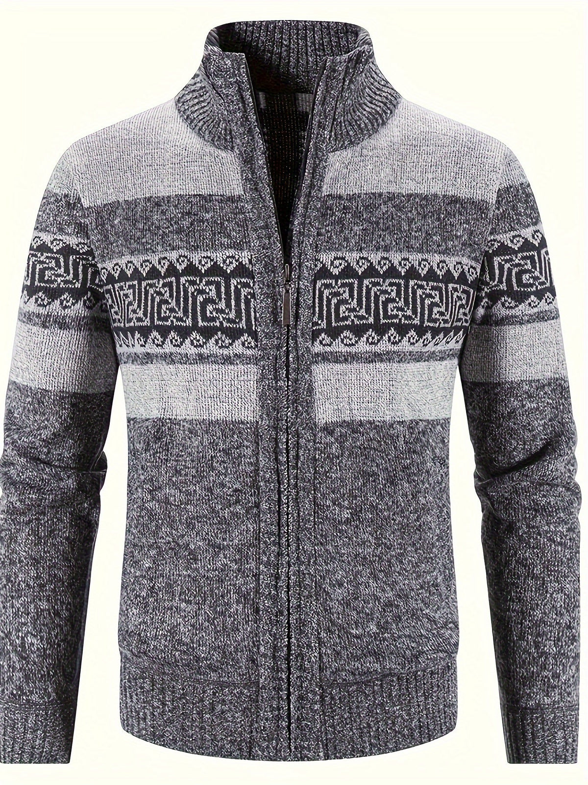 Brooks | Stylish Patterned Full-Zip Cardigan