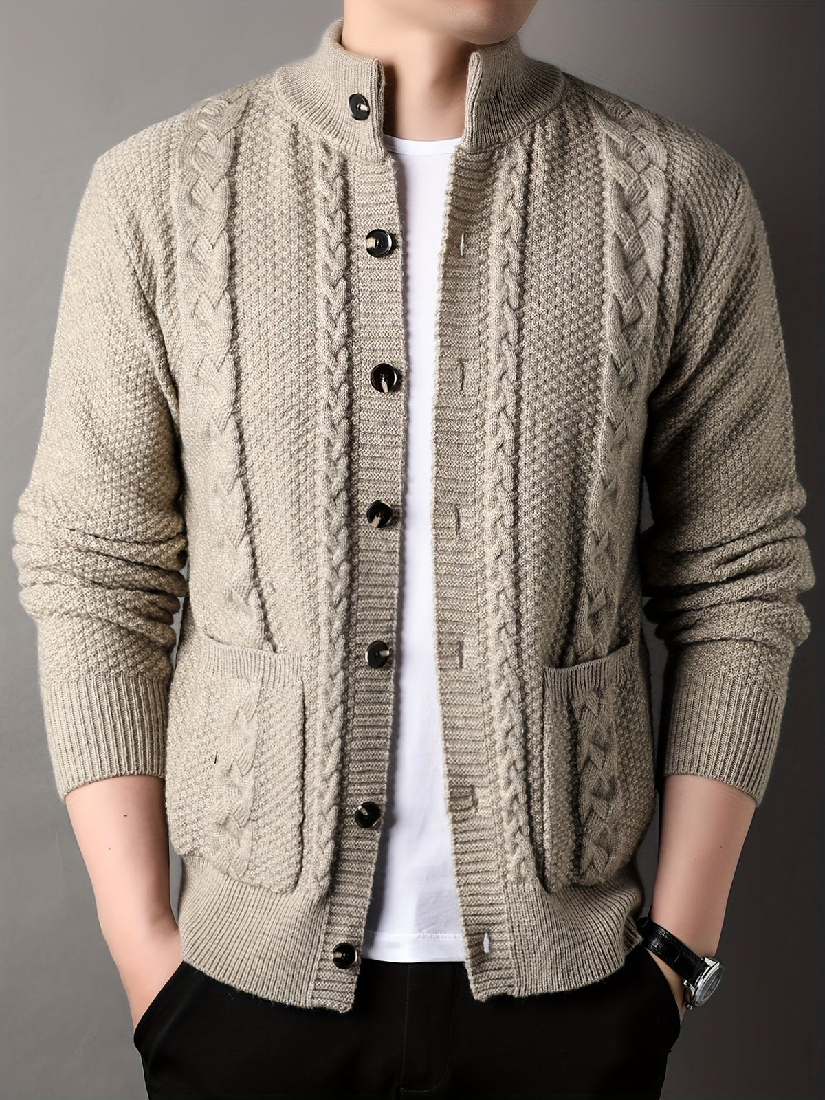 Percival | Textured Button-Up Cardigan