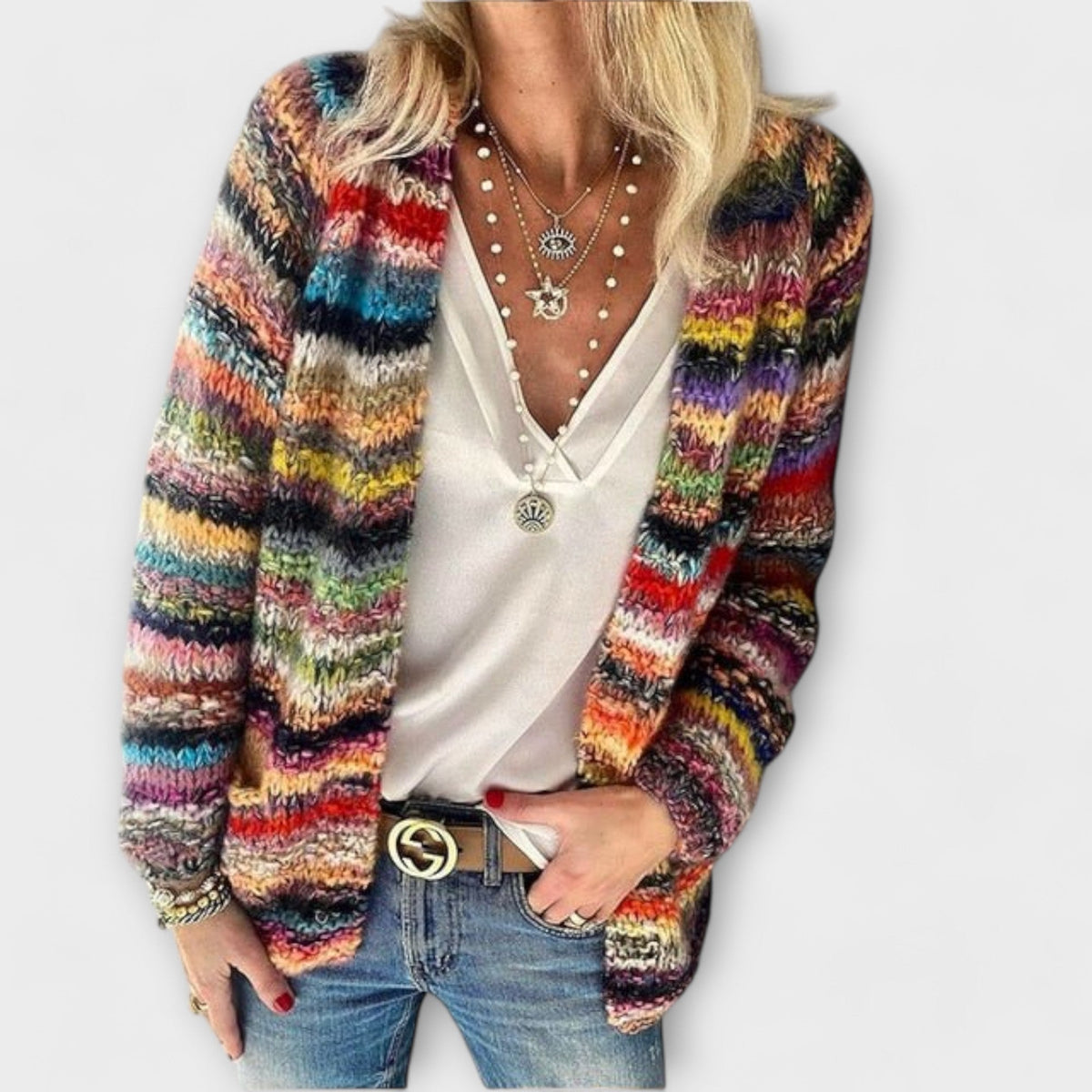 Melisande | Women's Stripes Cardigan