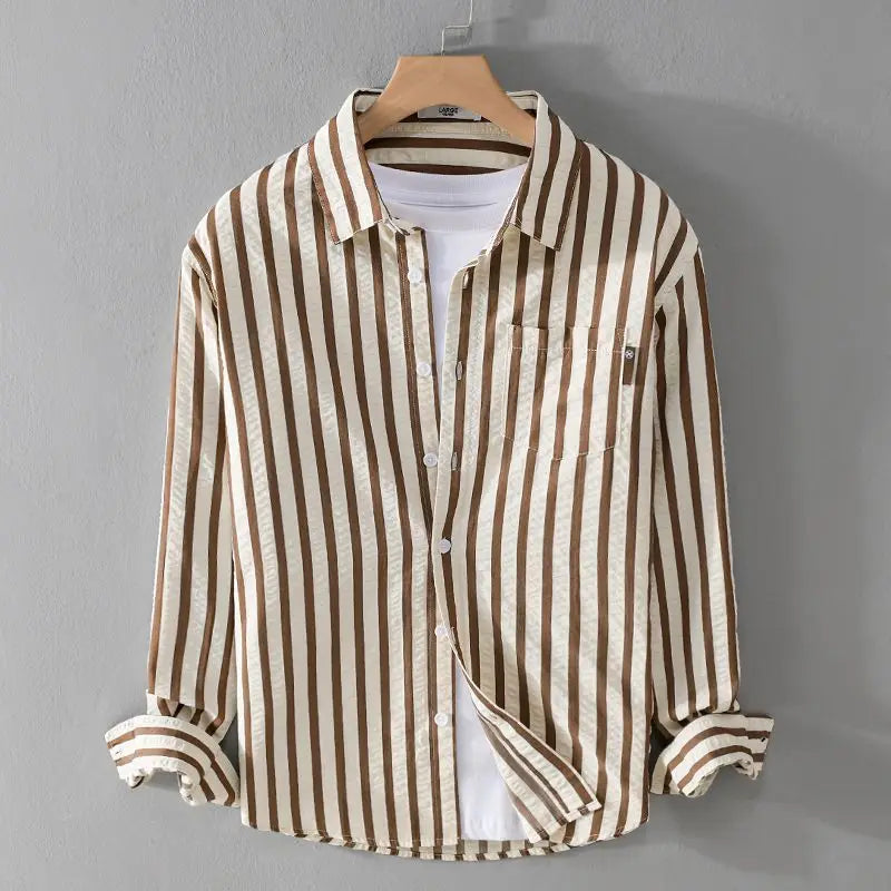 Men's Striped Long Sleeve Shirt