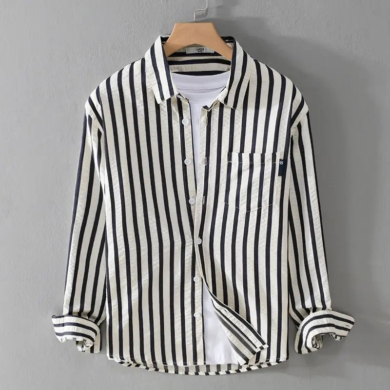 Men's Striped Long Sleeve Shirt
